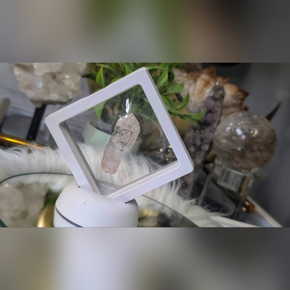 Tibetan Quartz Scepter Crystal in Display Case